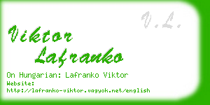 viktor lafranko business card